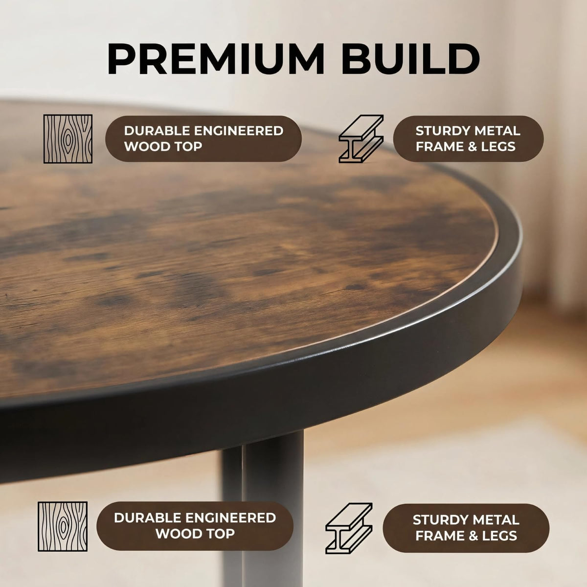 Round Wood Coffee Table K526