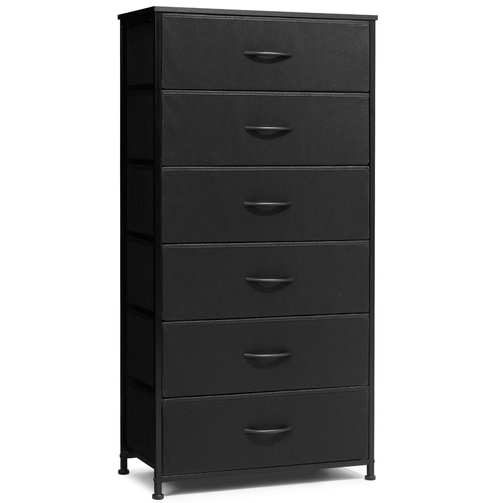 Black 6-Drawer Fabric Dresser Q553694