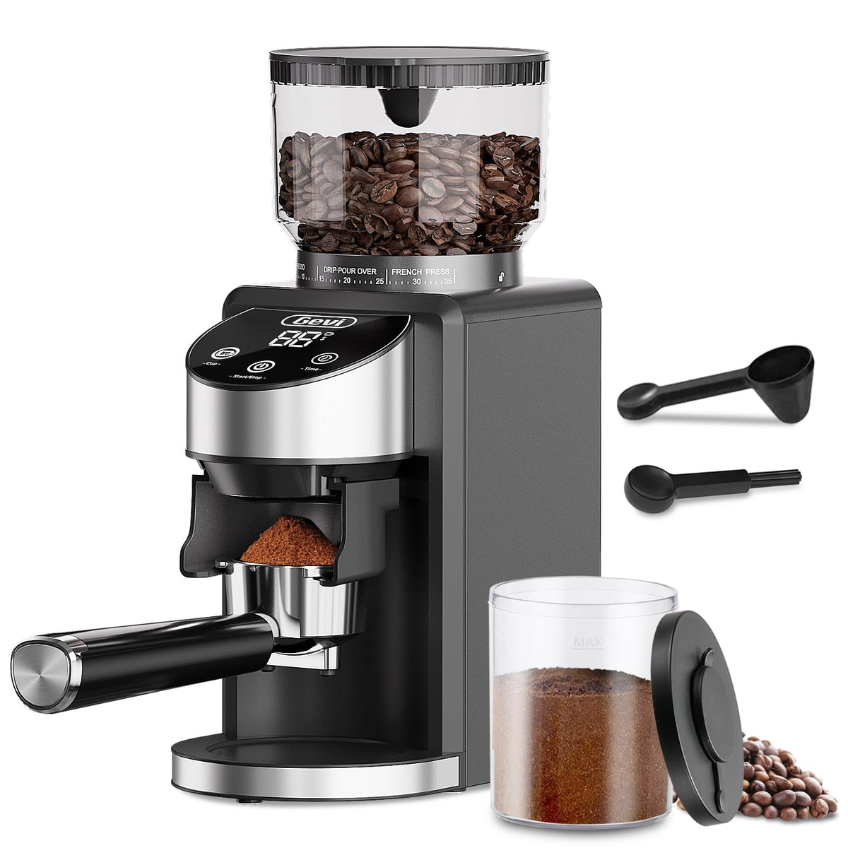 Black Burr Grinder 35 Settings T858