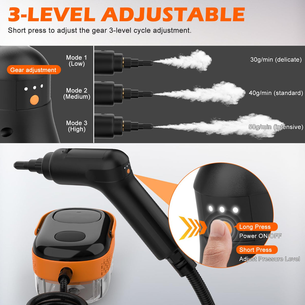 Portable Handheld Steam Cleaner with 16 Accessories G3375