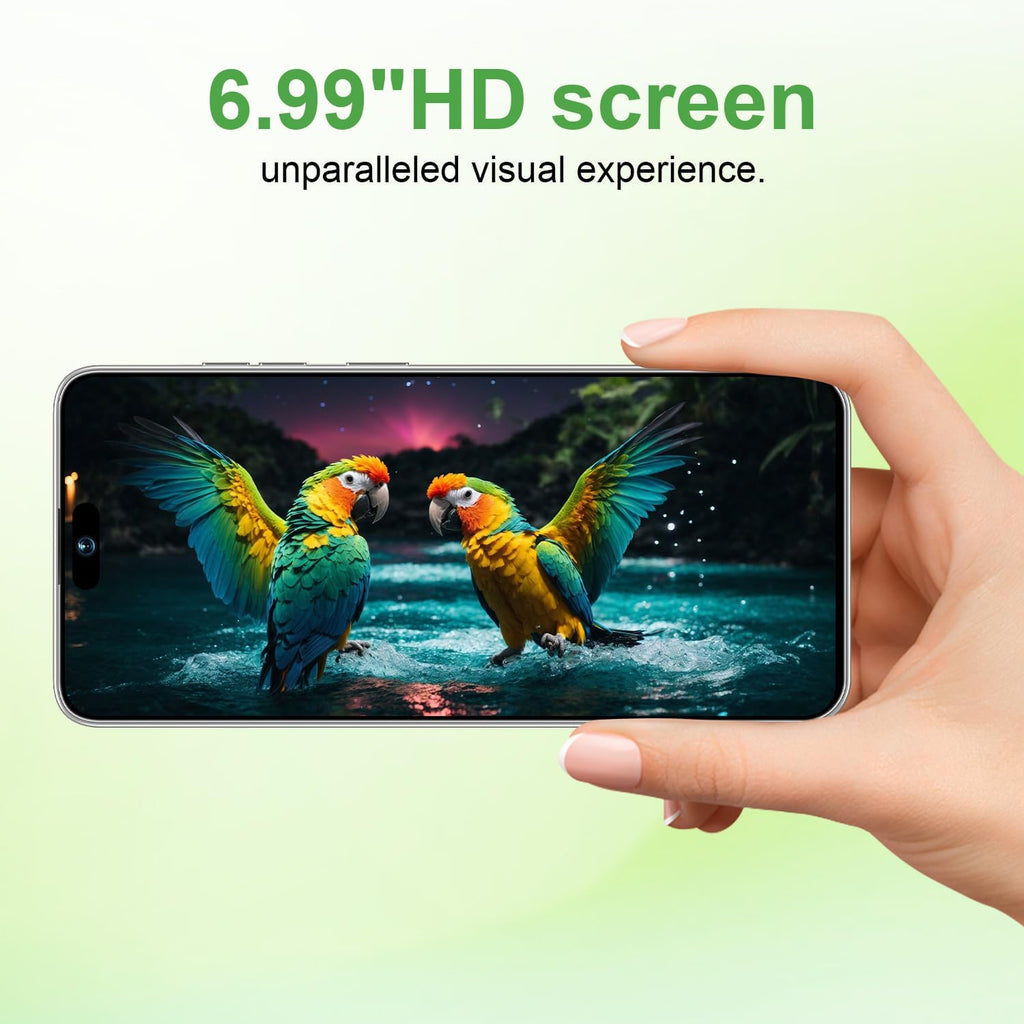 Unlocked Cell Phone 16GB+512GB Smartphone 6.99" HD Screen Android 15 5G 7000mAh (Purple) Y43535