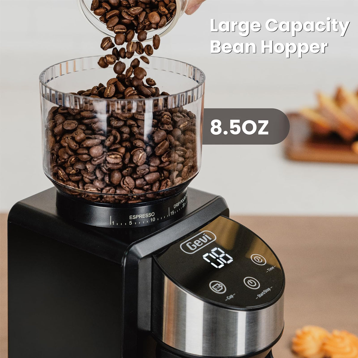 Black Burr Grinder 35 Settings T858