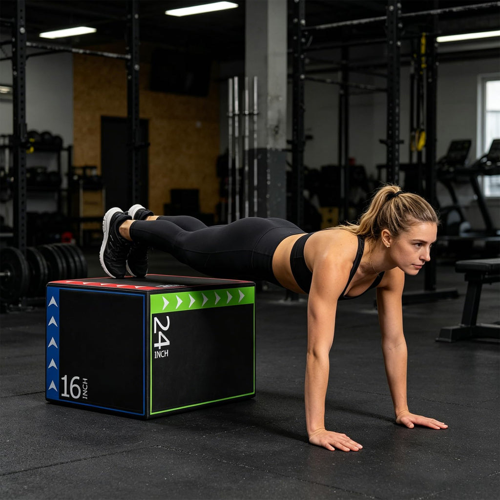 3 in 1 Plyometric Jump Box with Non-Slip PU Cover D45918