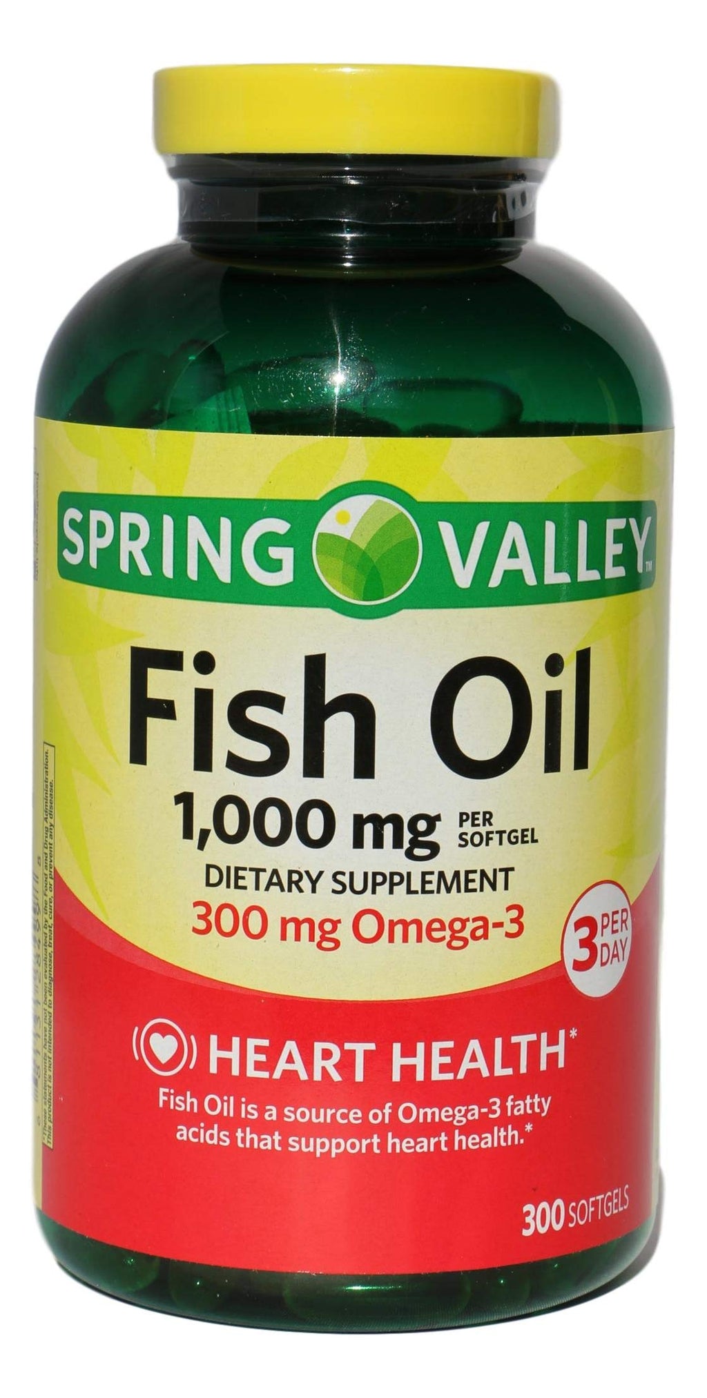 Fish Oil 1,000 mg Omega-3 300 mg 300 Softgels D346