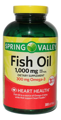 Fish Oil 1,000 mg Omega-3 300 mg 300 Softgels D346
