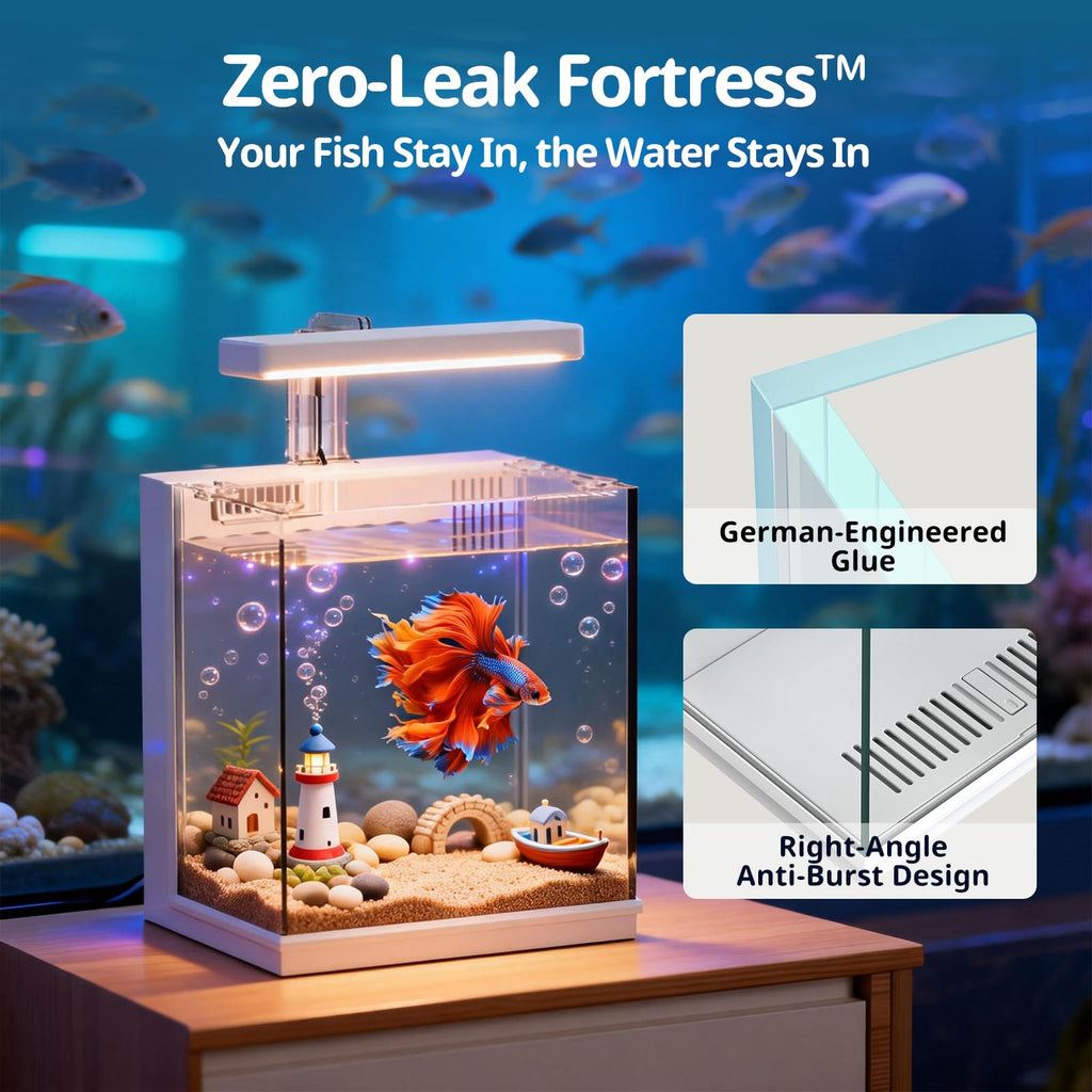 2 Gallon Aquarium Kit with Filtration & LED Light B24848