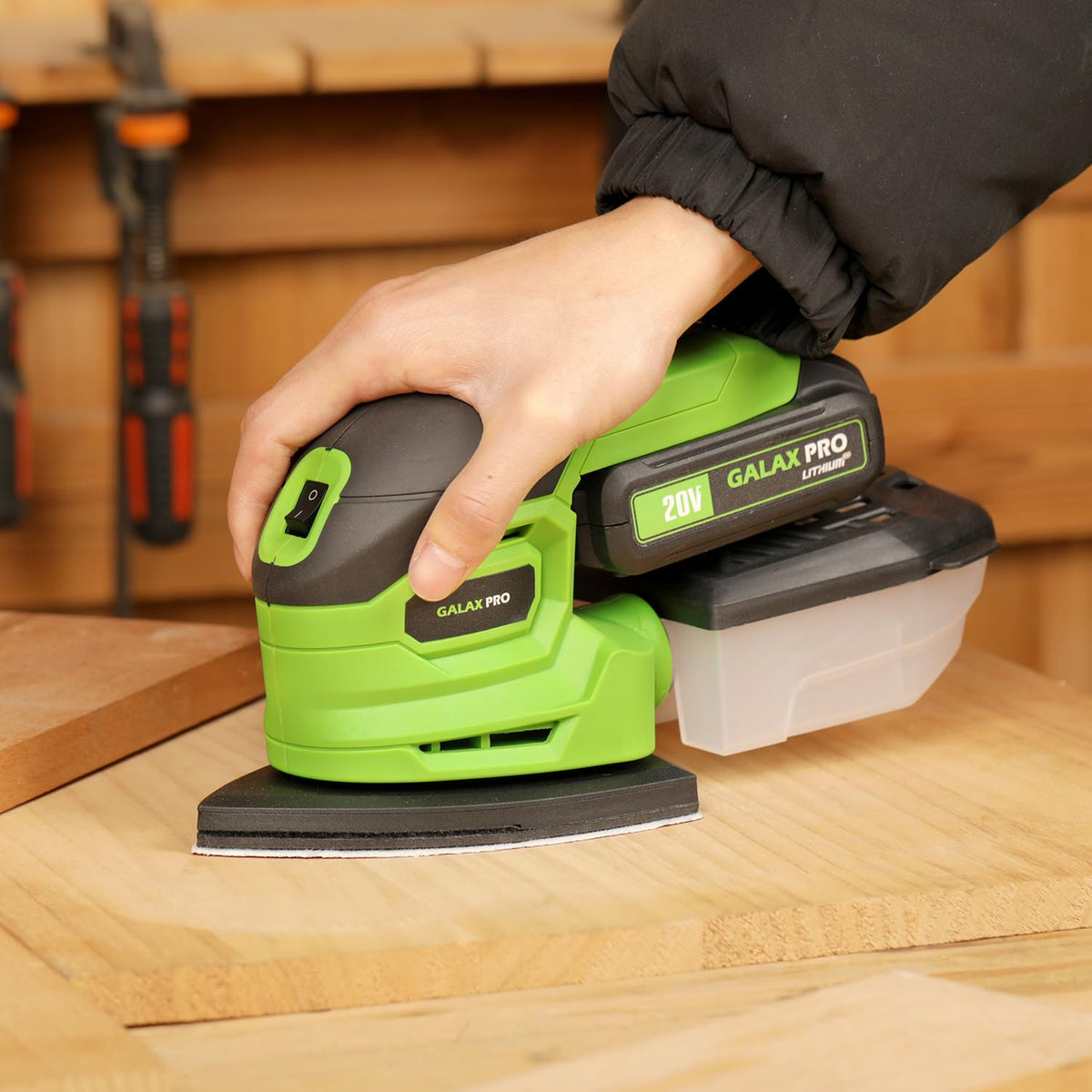 Cordless Detail Sander 2.0Ah Battery, 20 Pcs Sandpapers I8641