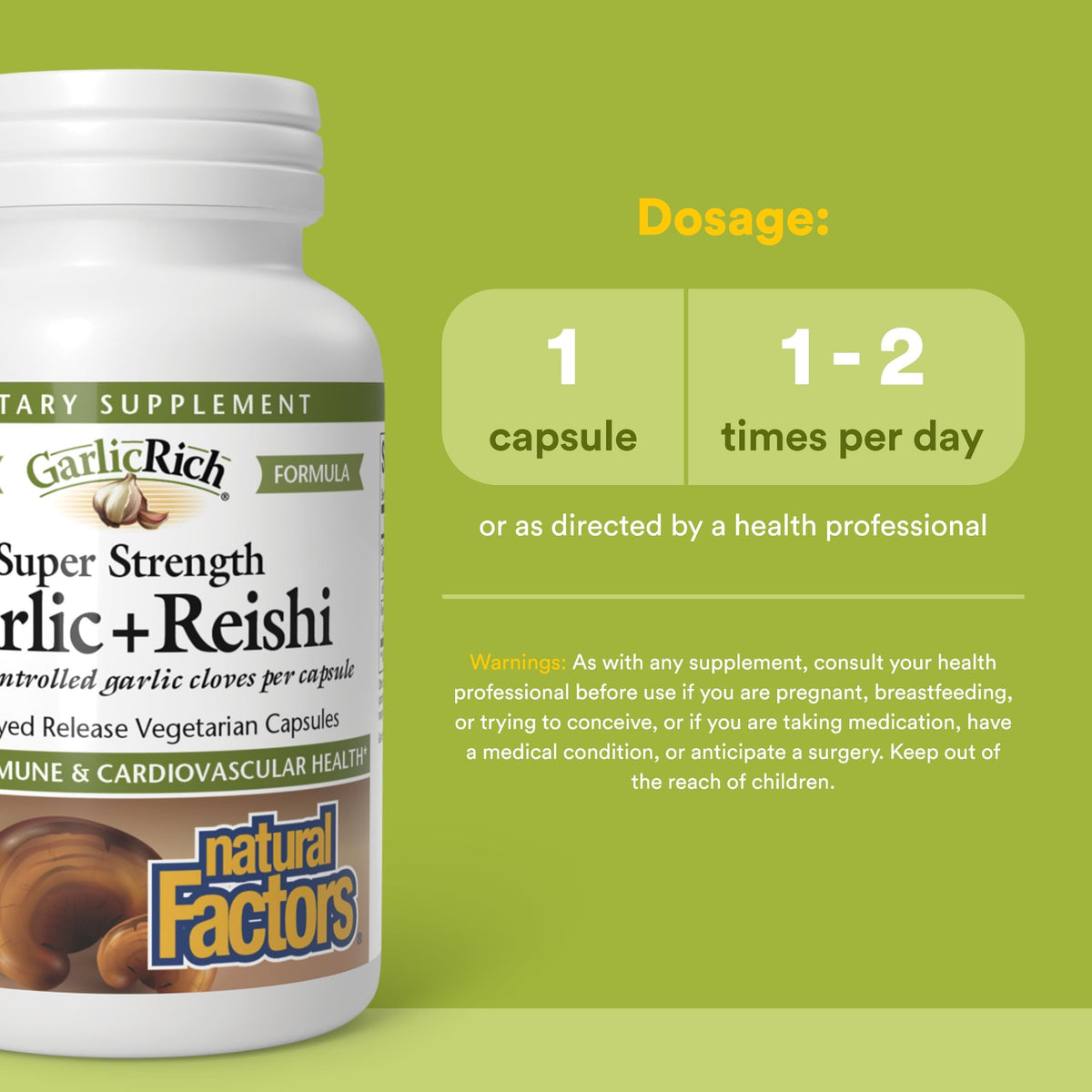 Garlic + Reishi 120 Delayed Release Veg Caps S80702