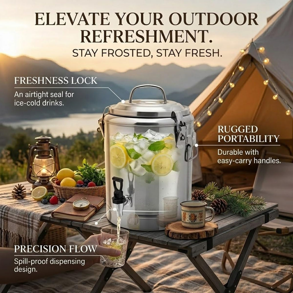 Stainless Steel Beverage Dispenser with Faucet H557984