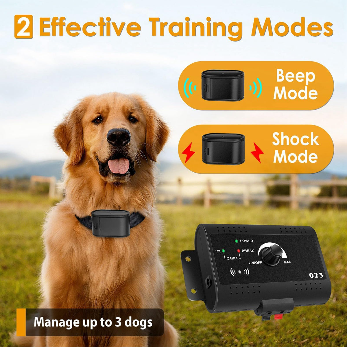 Electric Dog Fence System for 2 Dogs J113