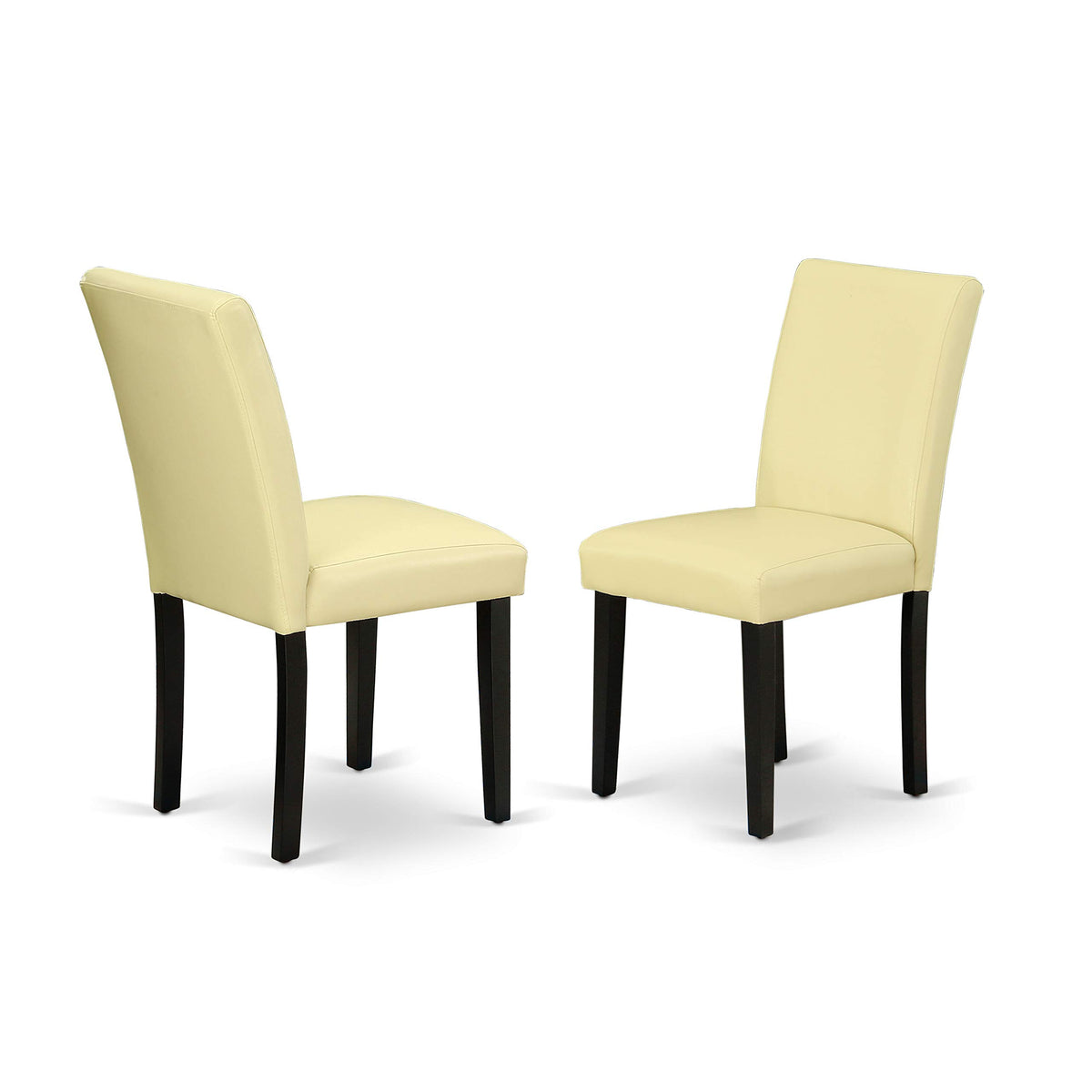 5 Piece Round Dining Table Set with Dropleaf and 4 Faux Leather Chairs L9617