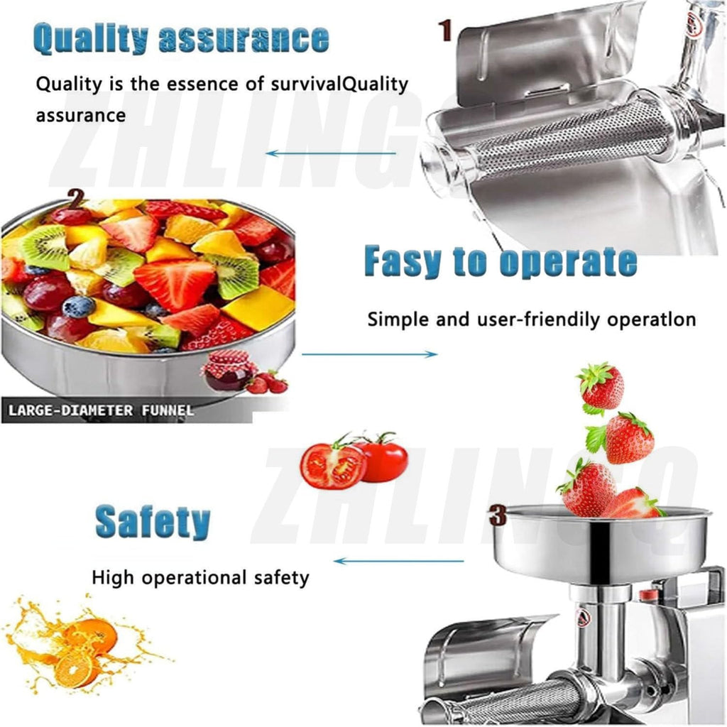 450W Stainless Steel Electric Tomato Strainer W6329