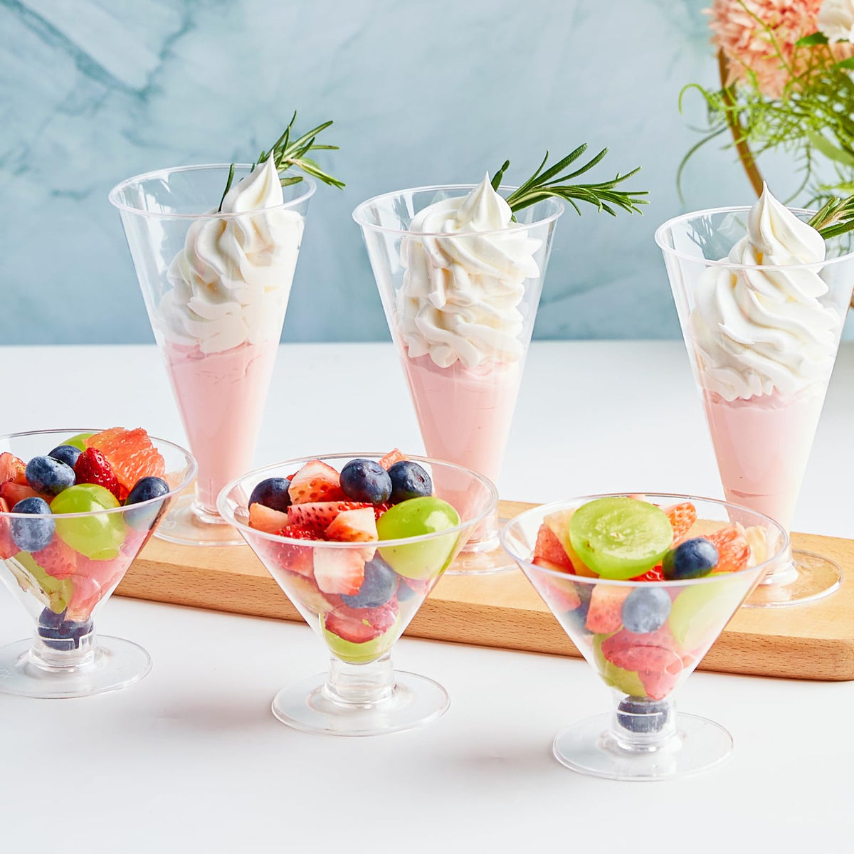 40 PCS 6 oz Plastic Martini Glasses Z126390