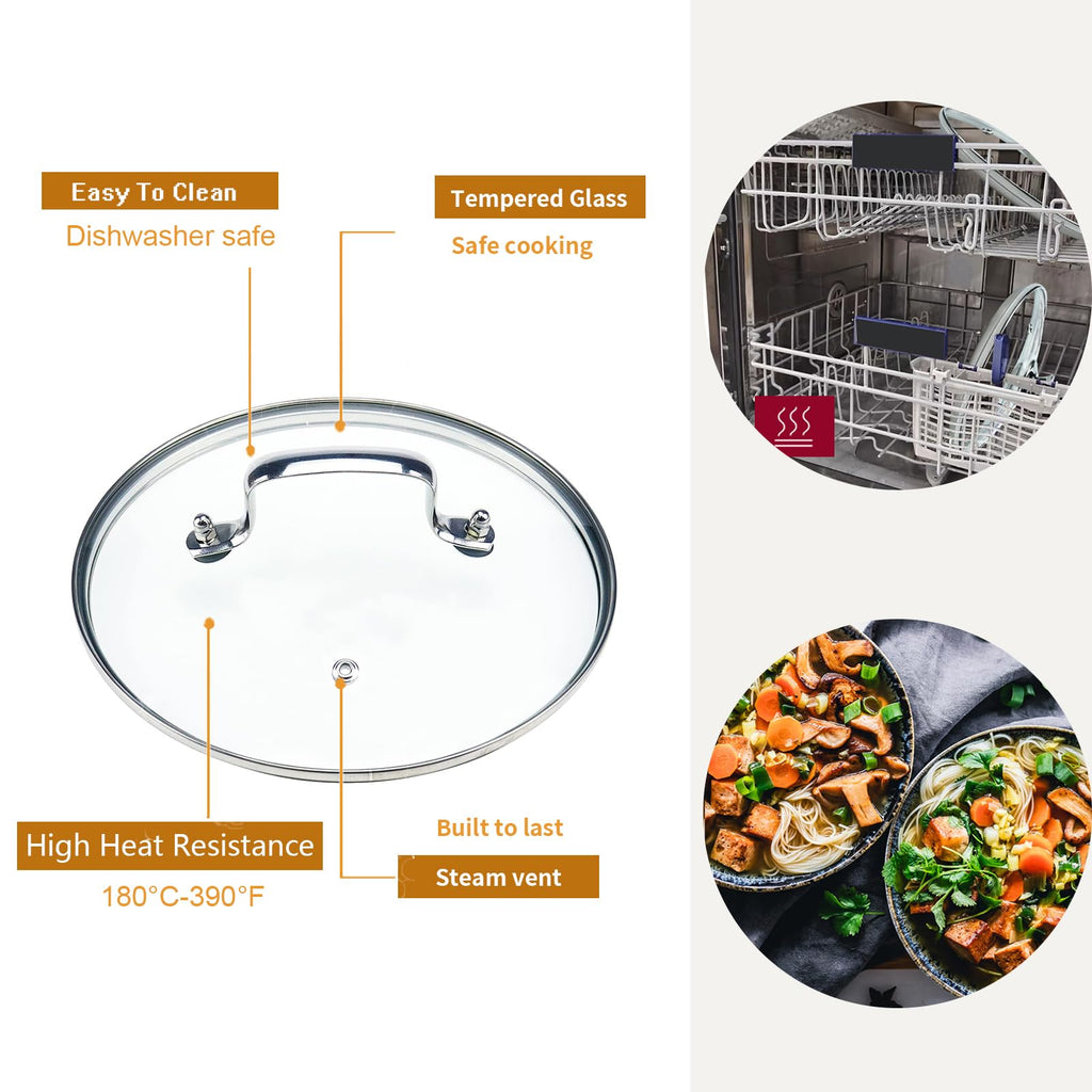 8-inch Tempered Glass Lid Y152
