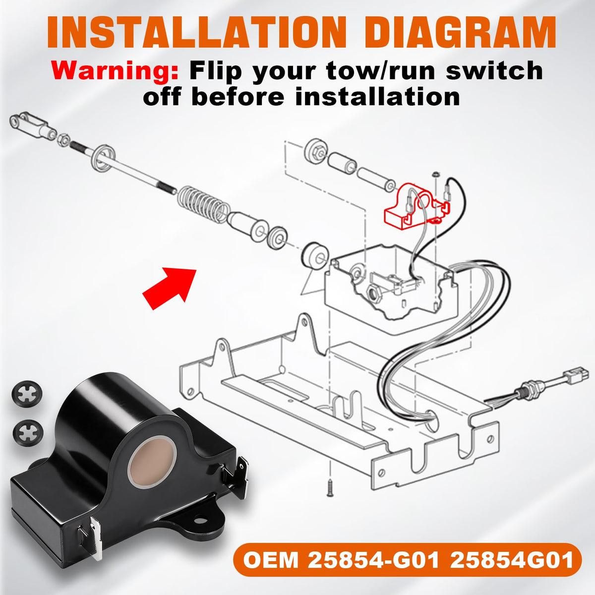 Golf Cart Inductive Throttle Sensor F138
