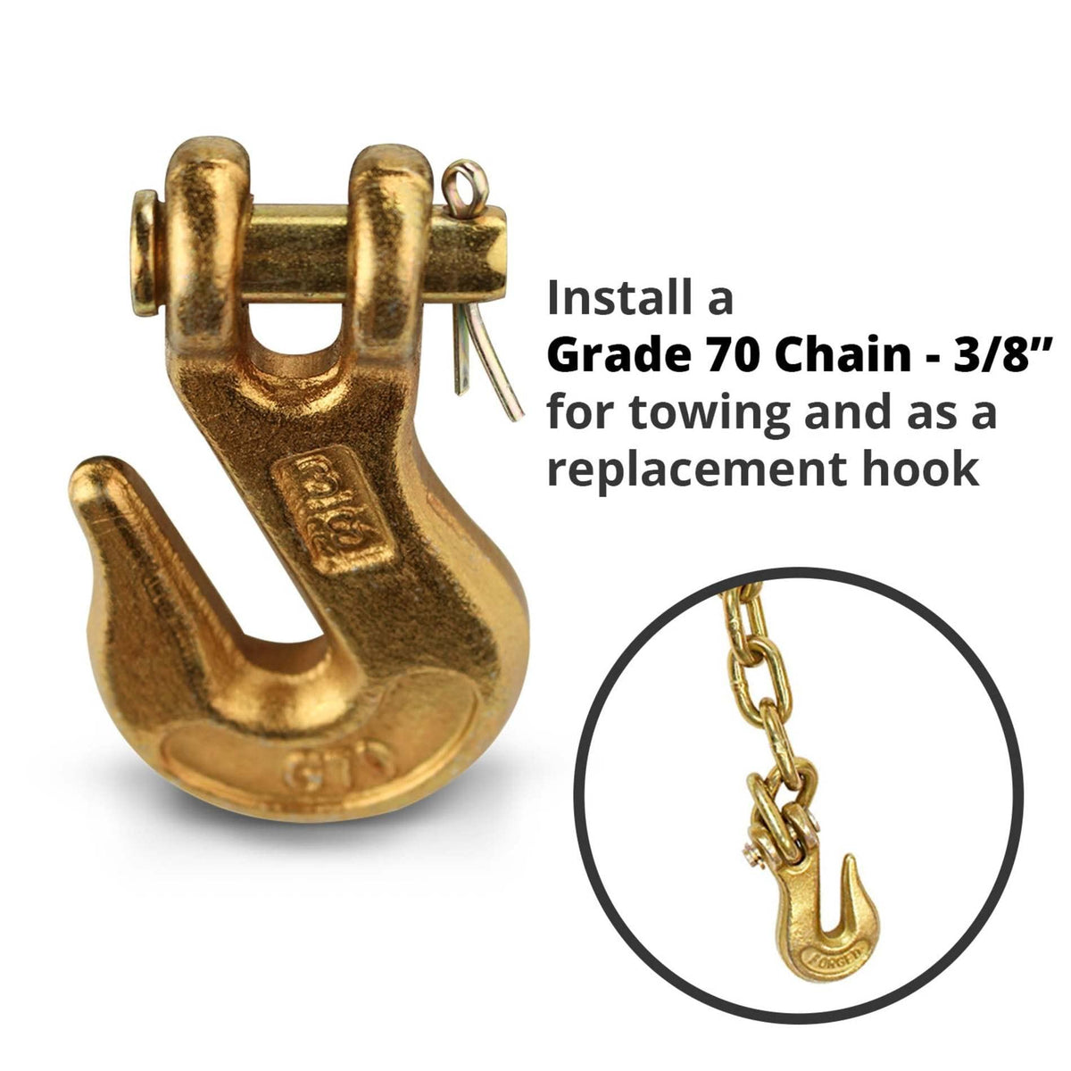 3/8 Clevis Hook G70 4 Pack D63633