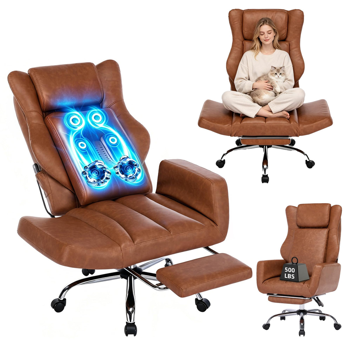 3D Kneading Massage Office Chair L556030