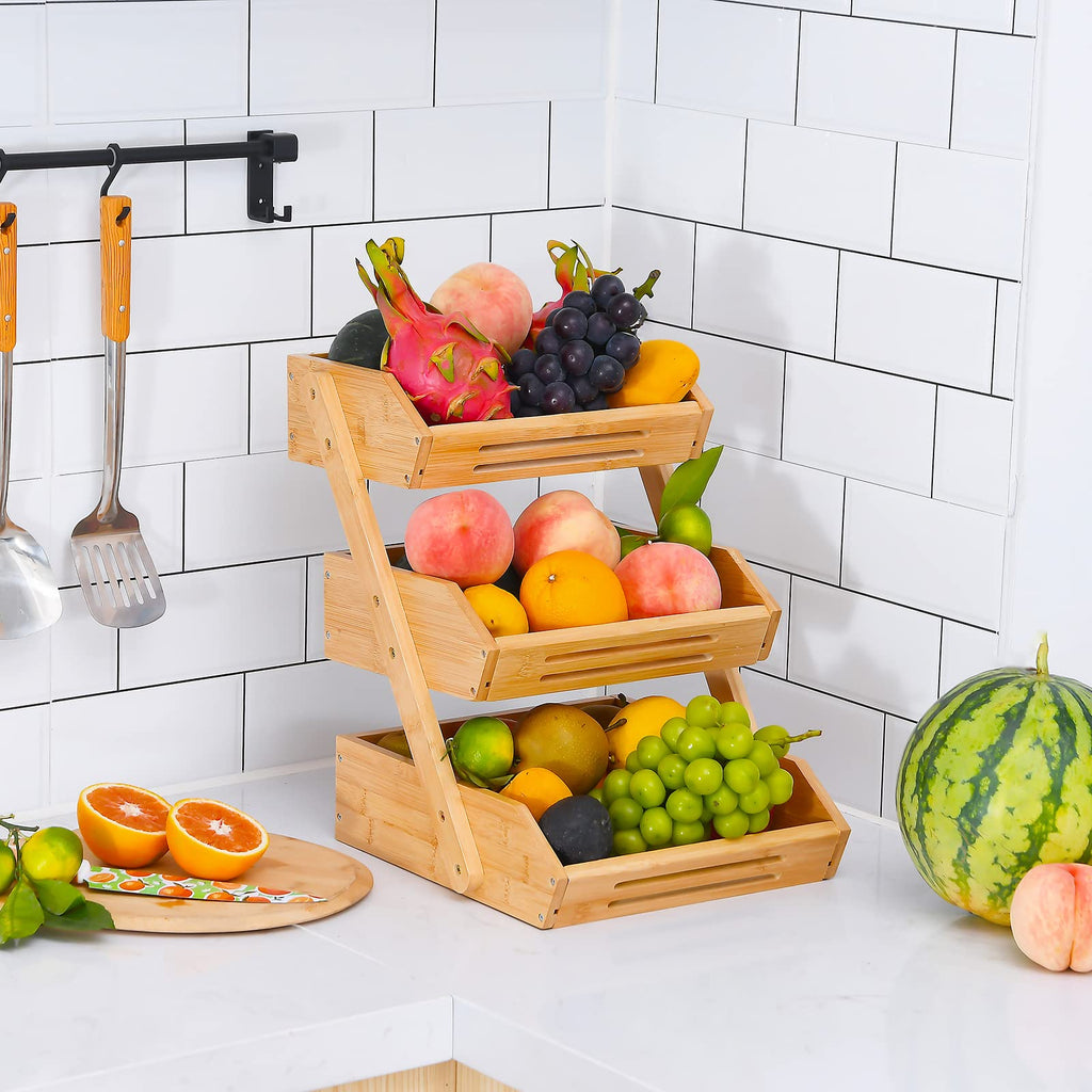 3-Tier Bamboo Fruit Basket T940