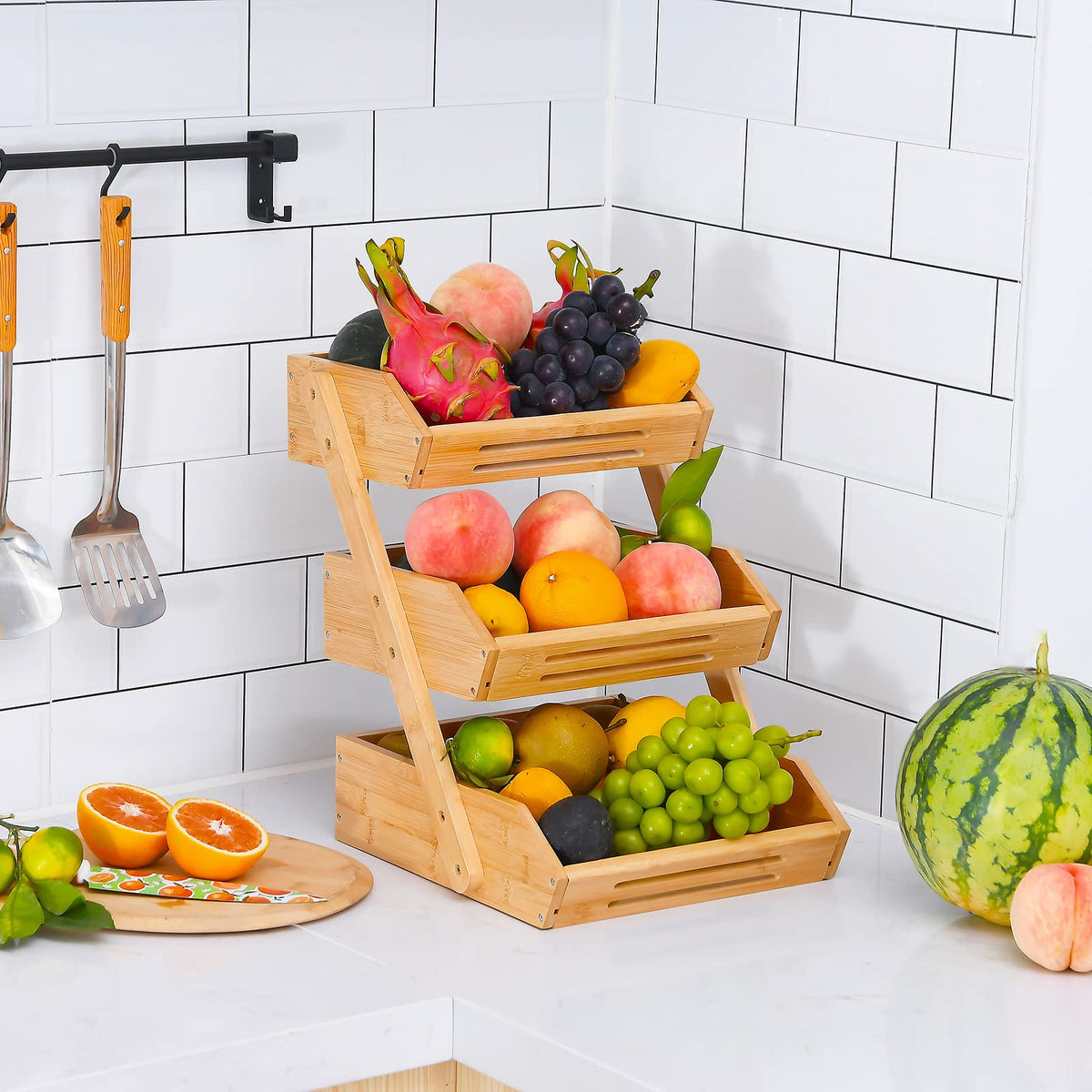 3-Tier Bamboo Fruit Basket T940