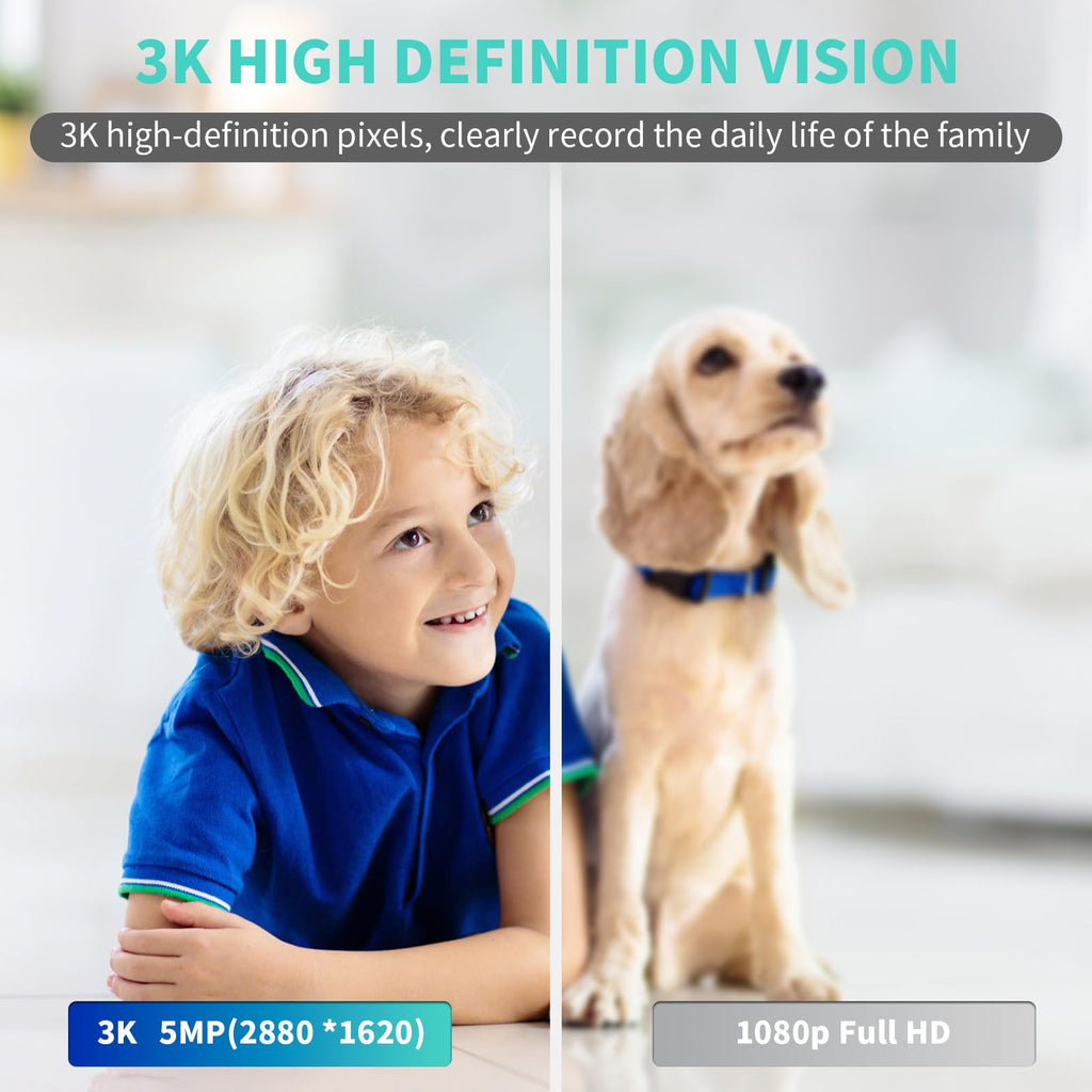 3K HD Indoor Security Camera with Night Vision R3428
