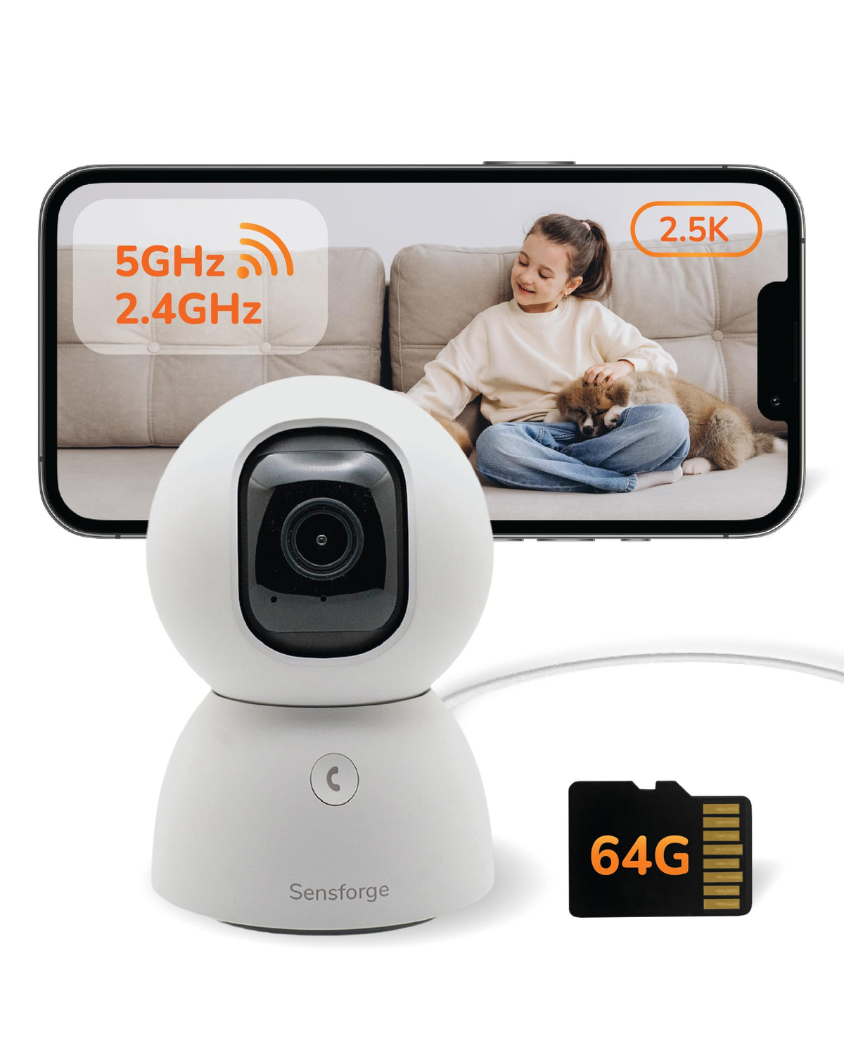2.5K Indoor Pan-Tilt Security Camera J115348