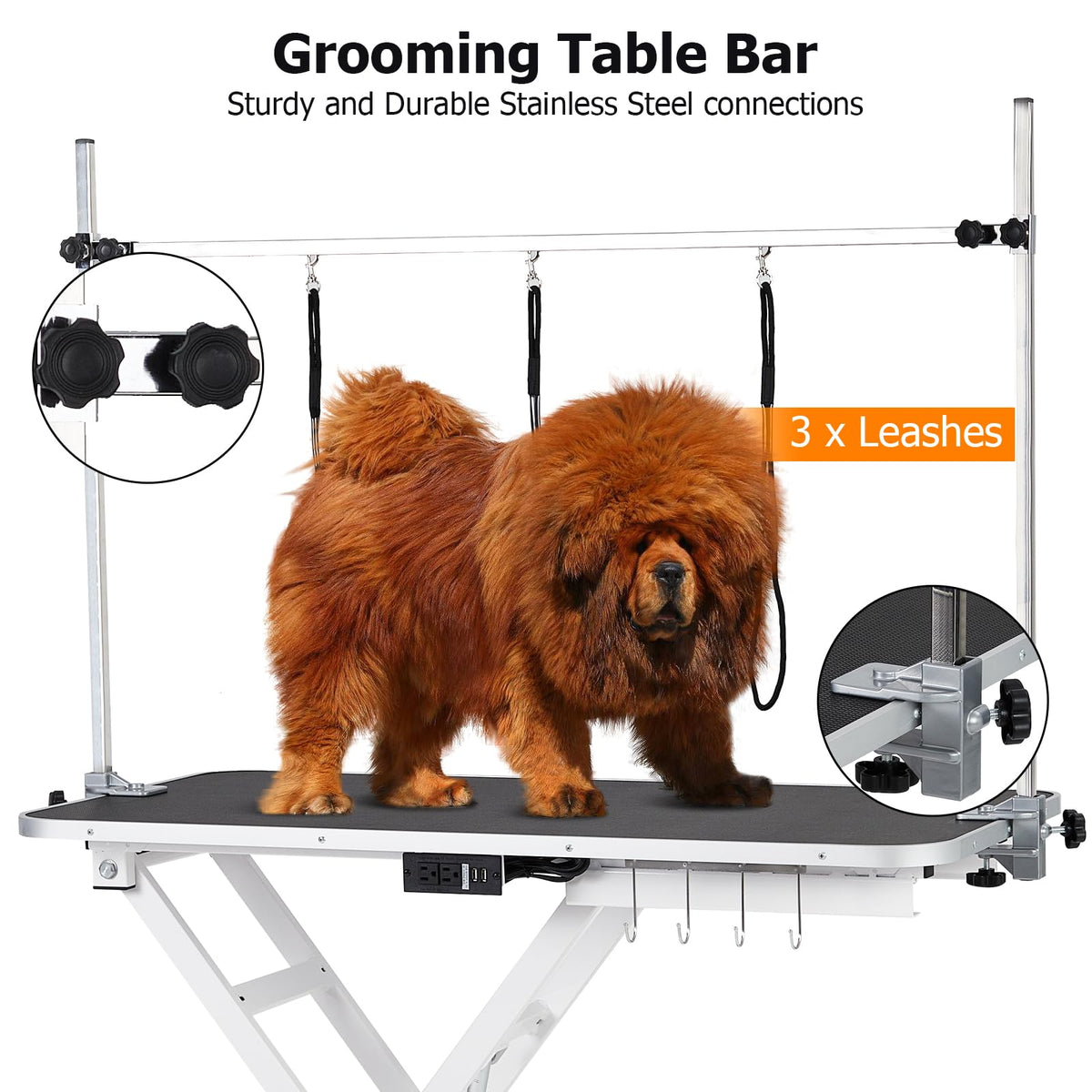 47" Height Adjustable Electric Pet Grooming Table W976