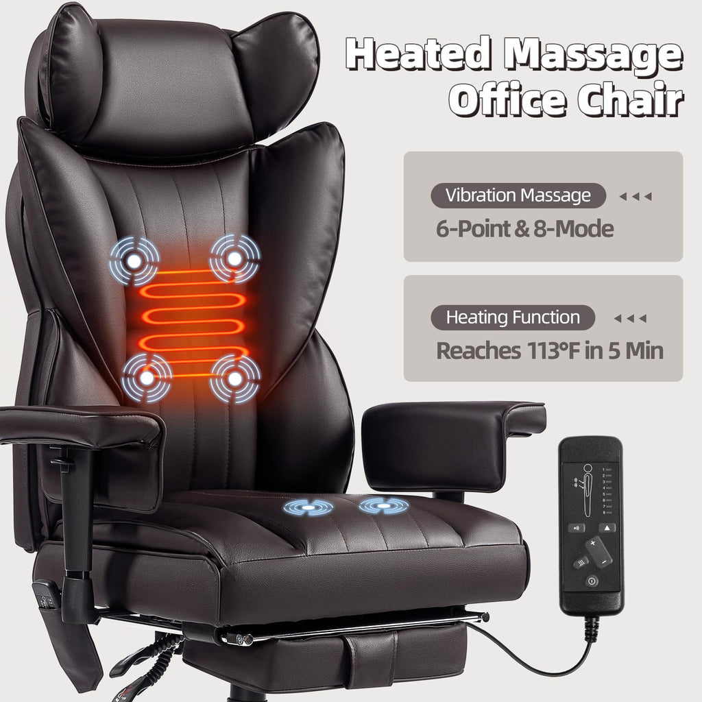 Heated Home Office Chair with Foot Rest E46121