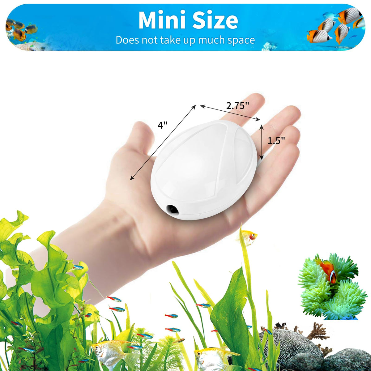 Aquarium Air Pump with Stones, Airline Tubing, Check Valves Z701