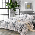 King 3pc Grey White Reversible Microfiber Comforter Set L95843
