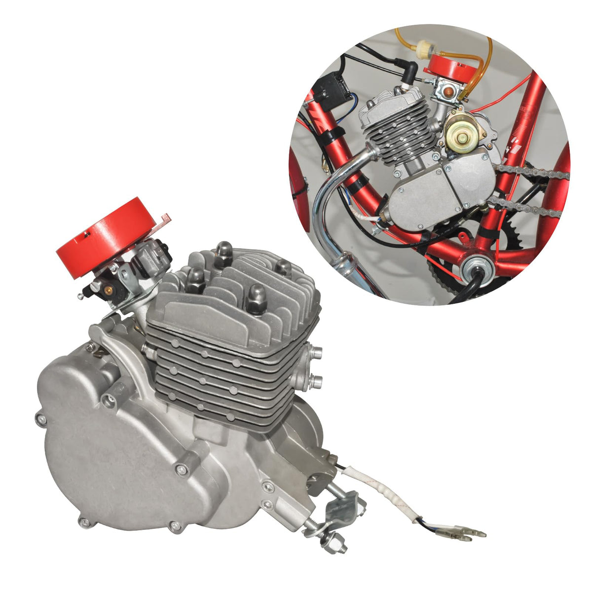 80cc 2-Stroke Air-Cooled Bicycle Engine Kit Q480417