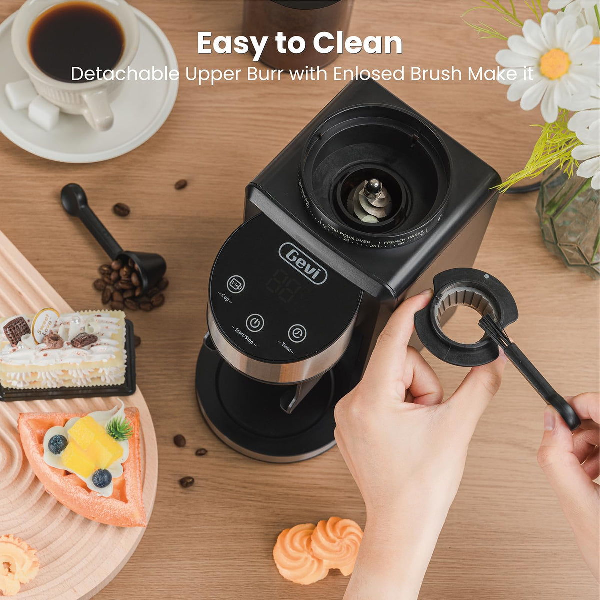 Black Burr Grinder 35 Settings T858
