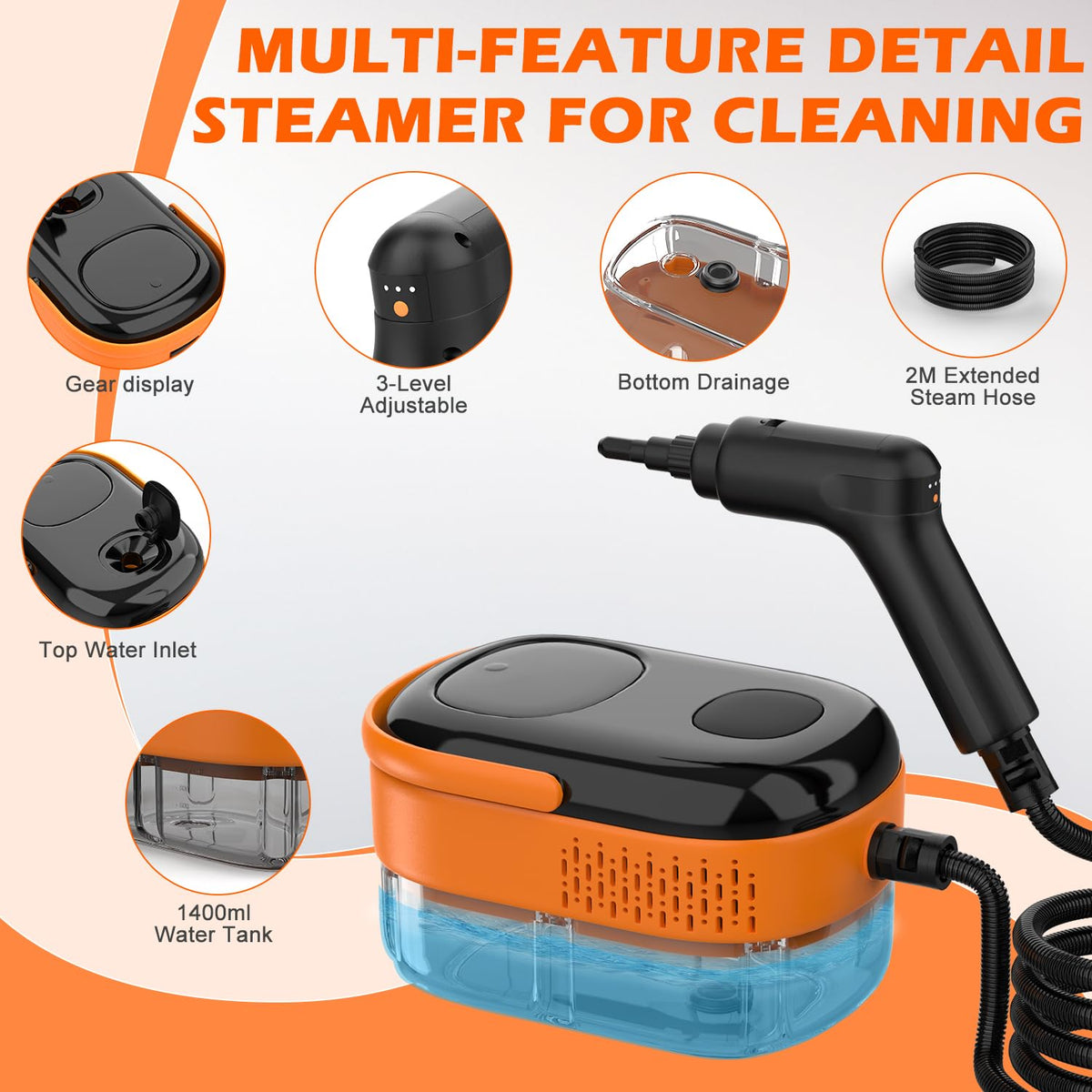Portable Handheld Steam Cleaner with 16 Accessories G3375