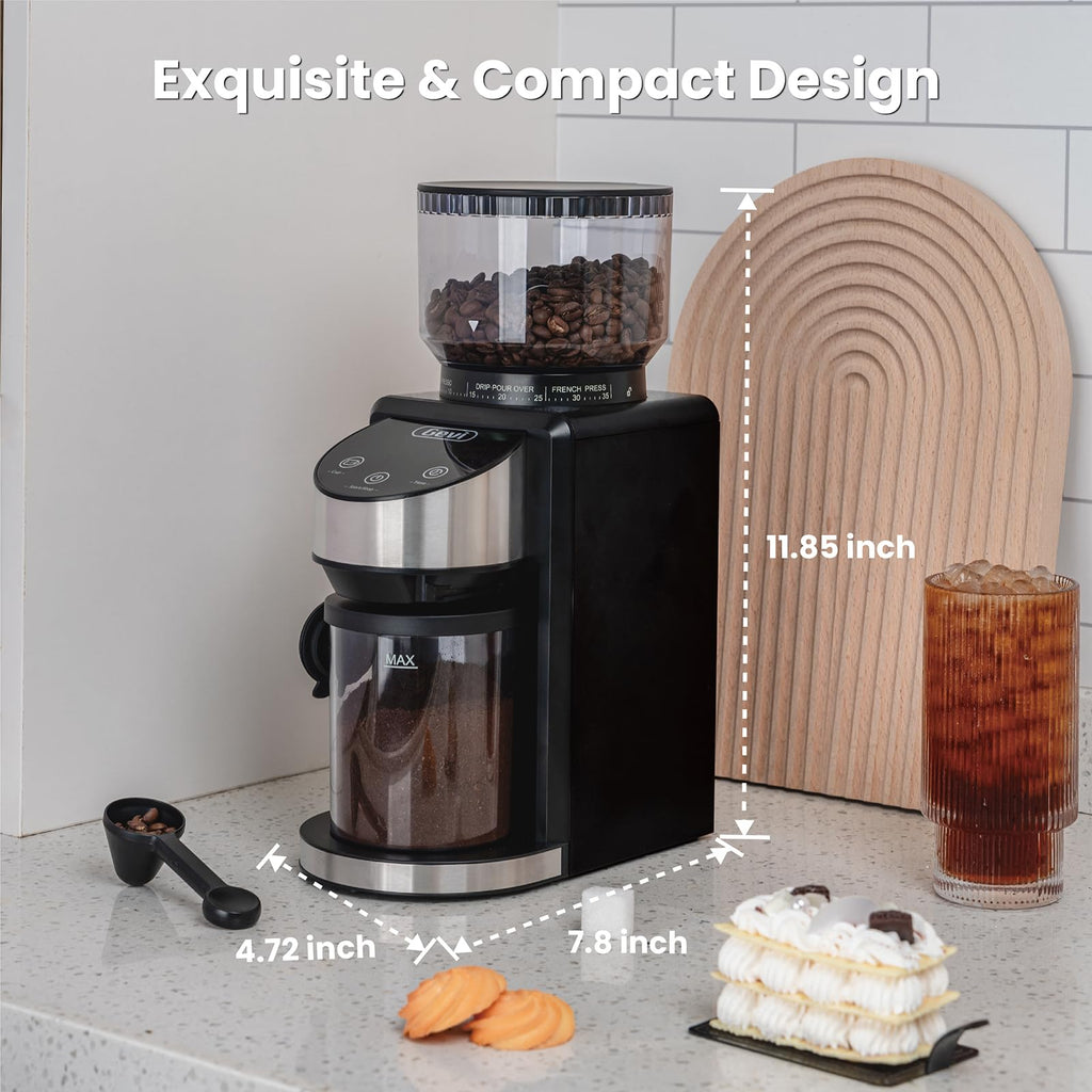 Black Burr Grinder 35 Settings T858