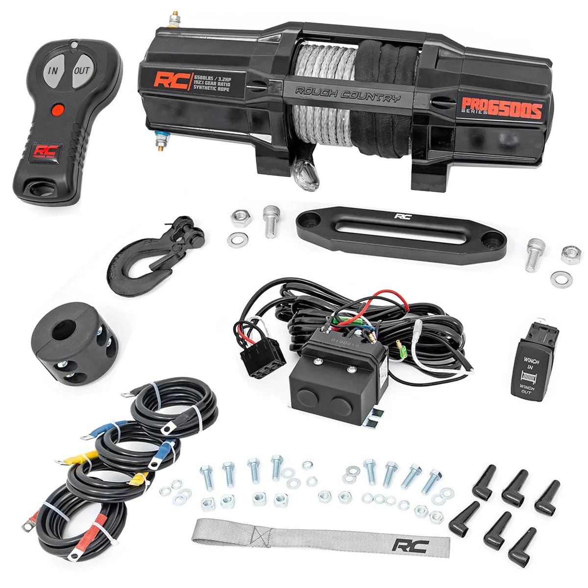 6500 LB Electric Winch with Synthetic Rope and Wireless Remote Q377