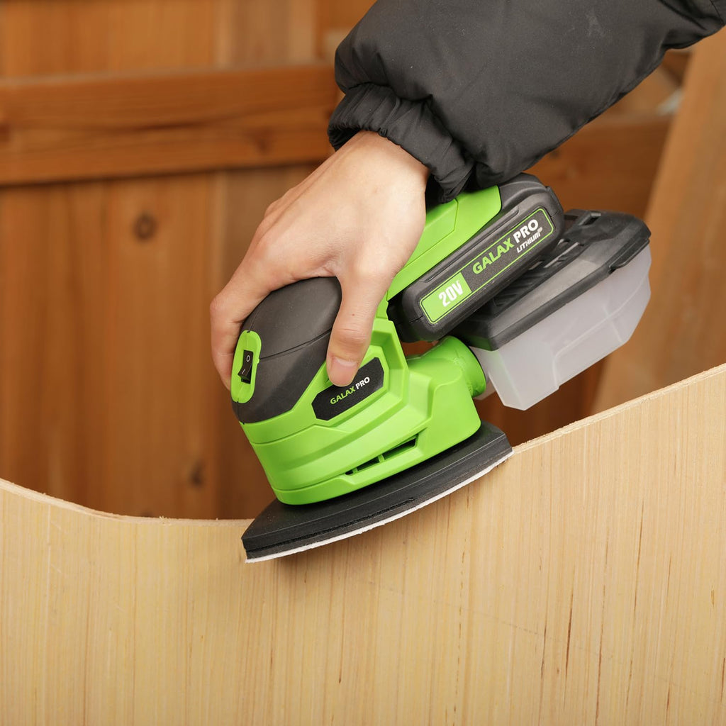 Cordless Detail Sander 2.0Ah Battery, 20 Pcs Sandpapers I8641