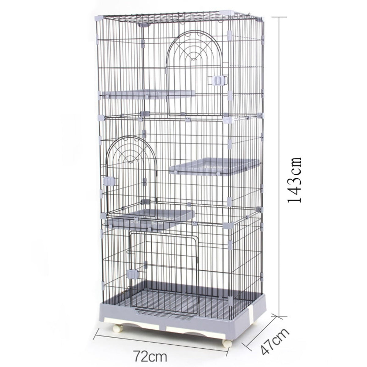 4 Tier Detachable Metal Cat Cage with Hammock M167