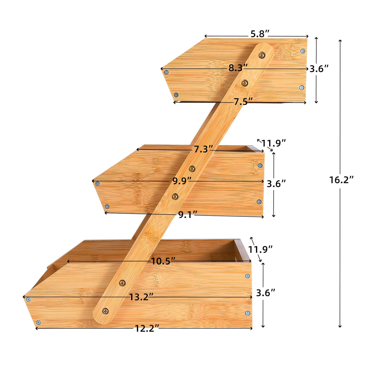 3-Tier Bamboo Fruit Basket T940