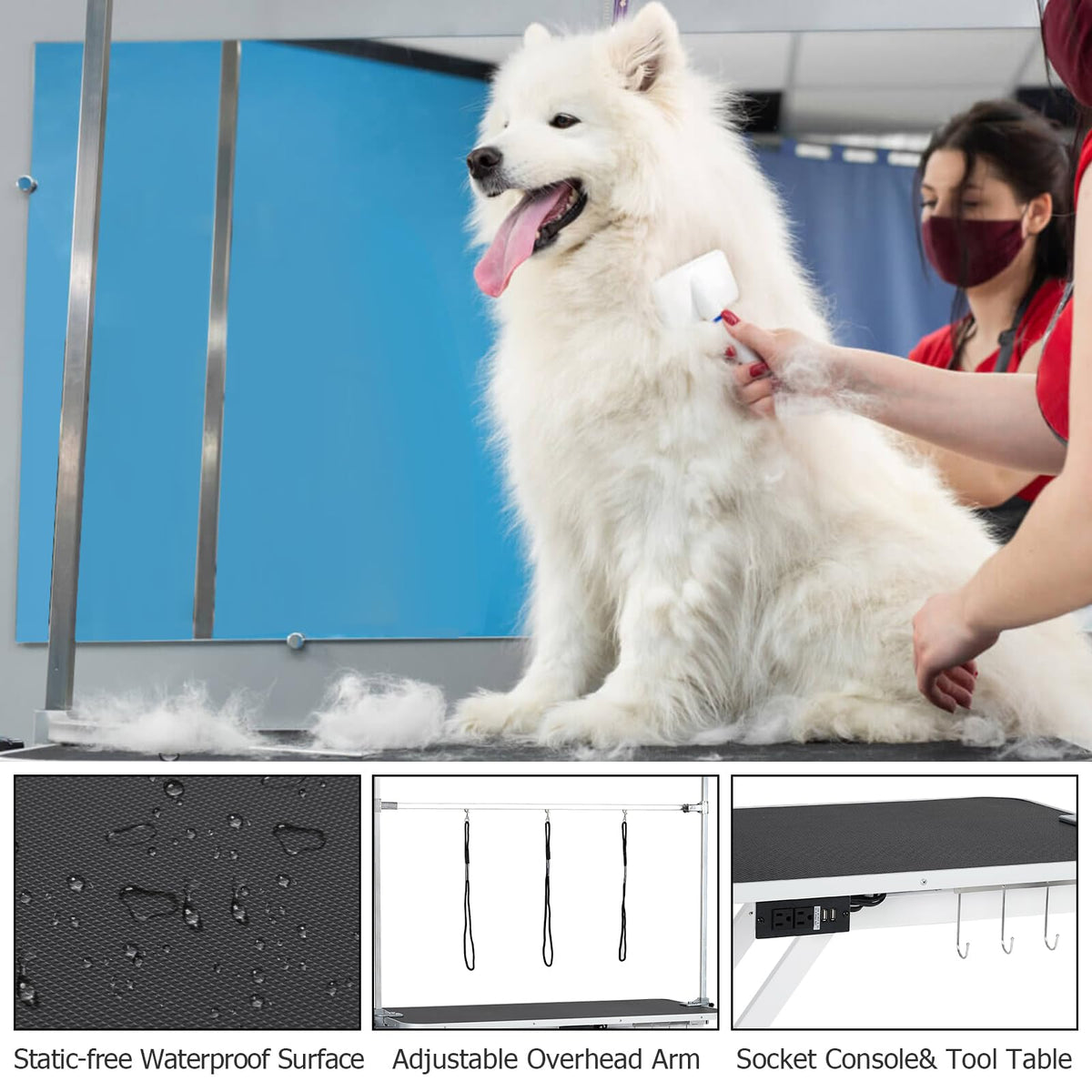 47" Height Adjustable Electric Pet Grooming Table W976