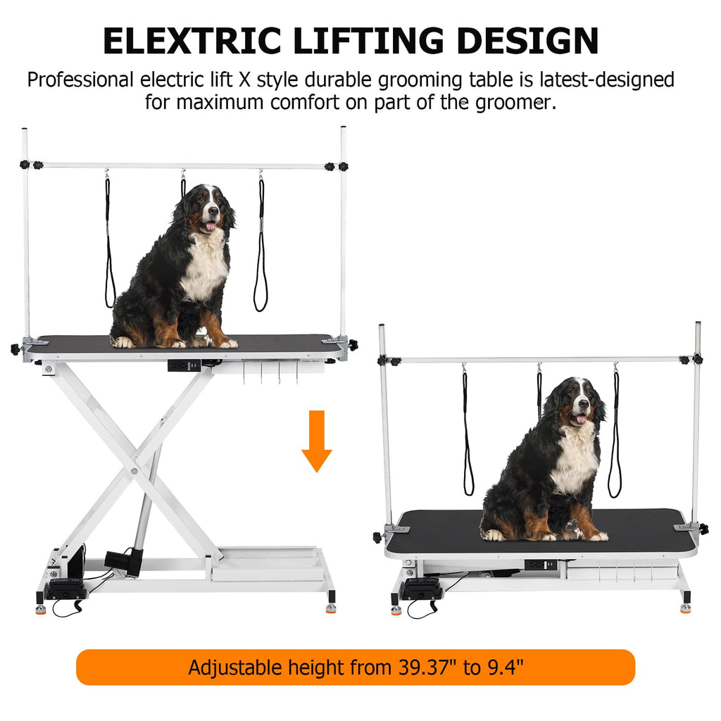 47" Height Adjustable Electric Pet Grooming Table W976