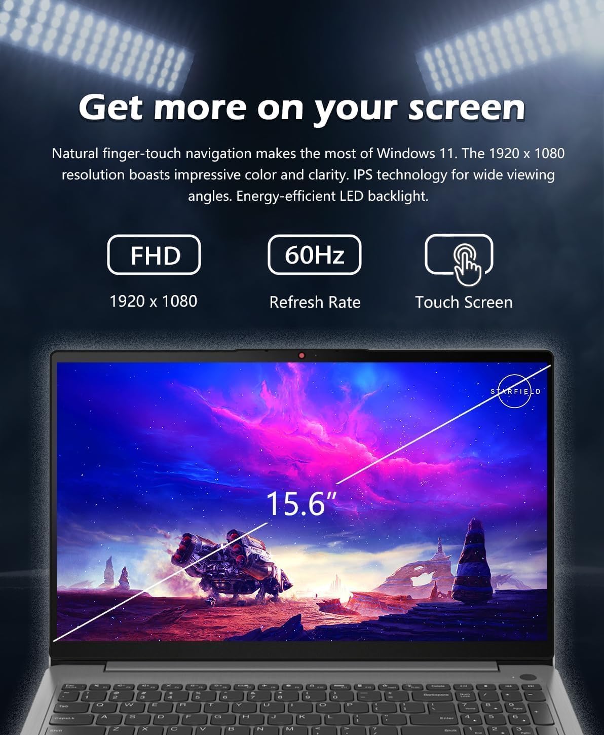 15.6" FHD Touchscreen Intel Core i3 8GB RAM 256GB SSD Laptop J100250