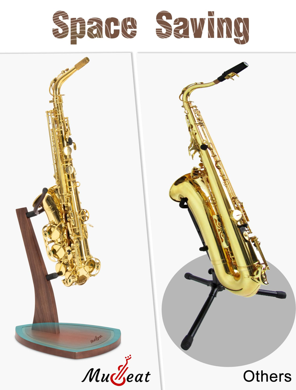 Saxophone Stand with Soft Silicone Yokes R2919