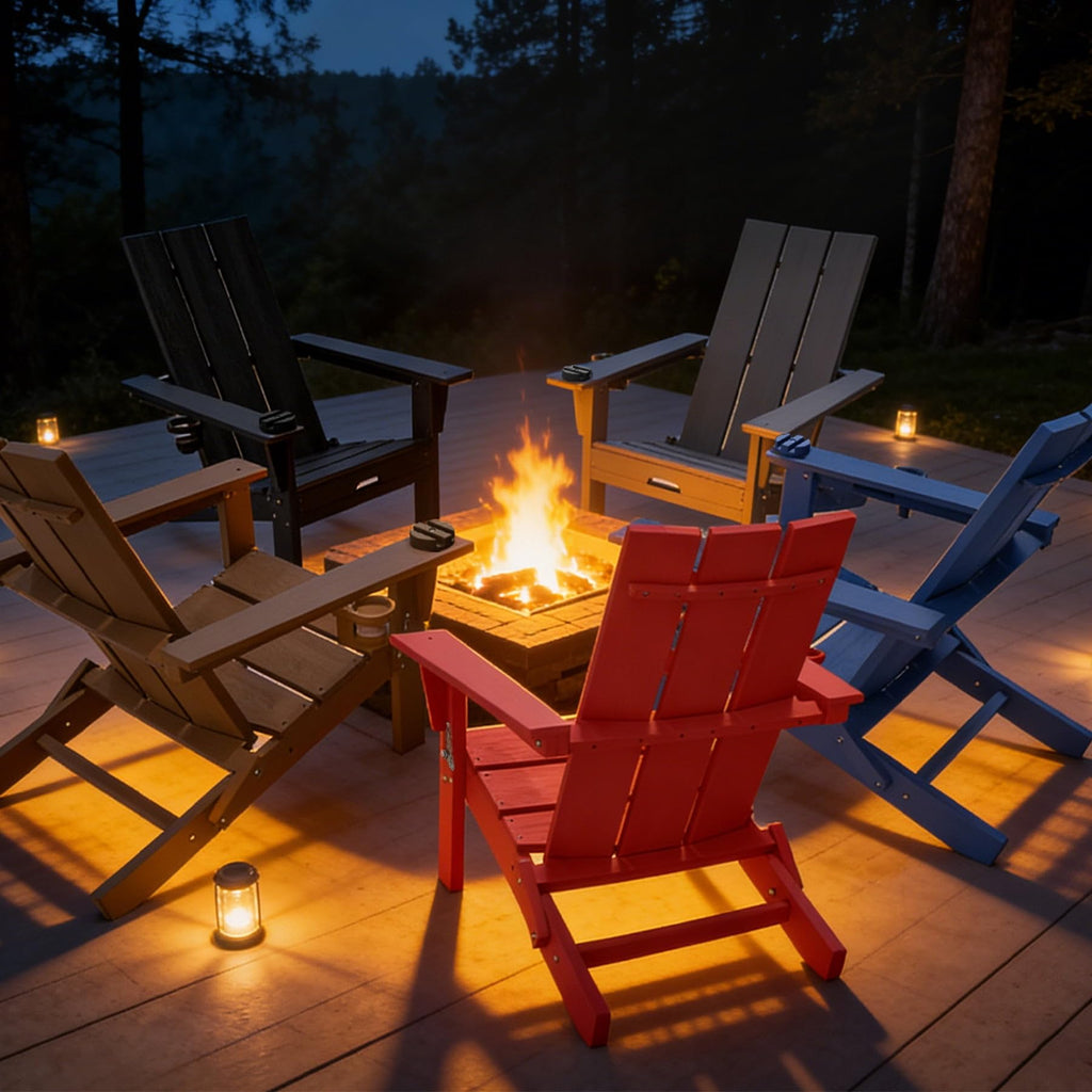Folding Adirondack Chair with Cup Holder H947783