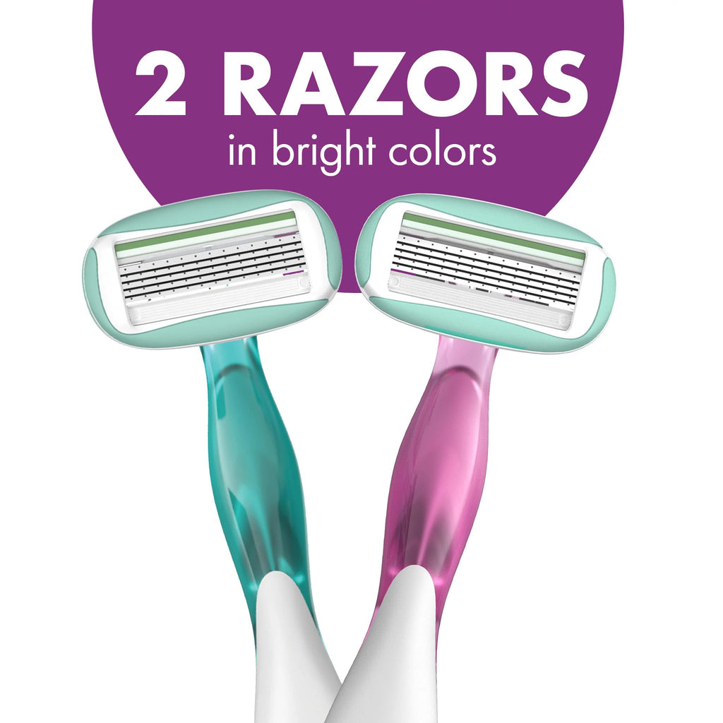 5 Blade Womens Disposable Razors, 2 Count U30643