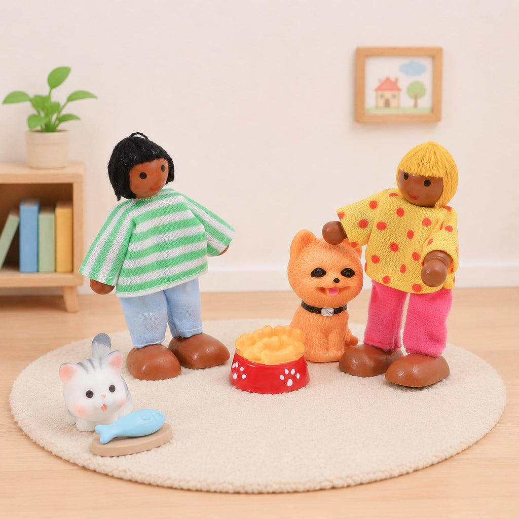 Wooden Dollhouse Family Set Figures E2958