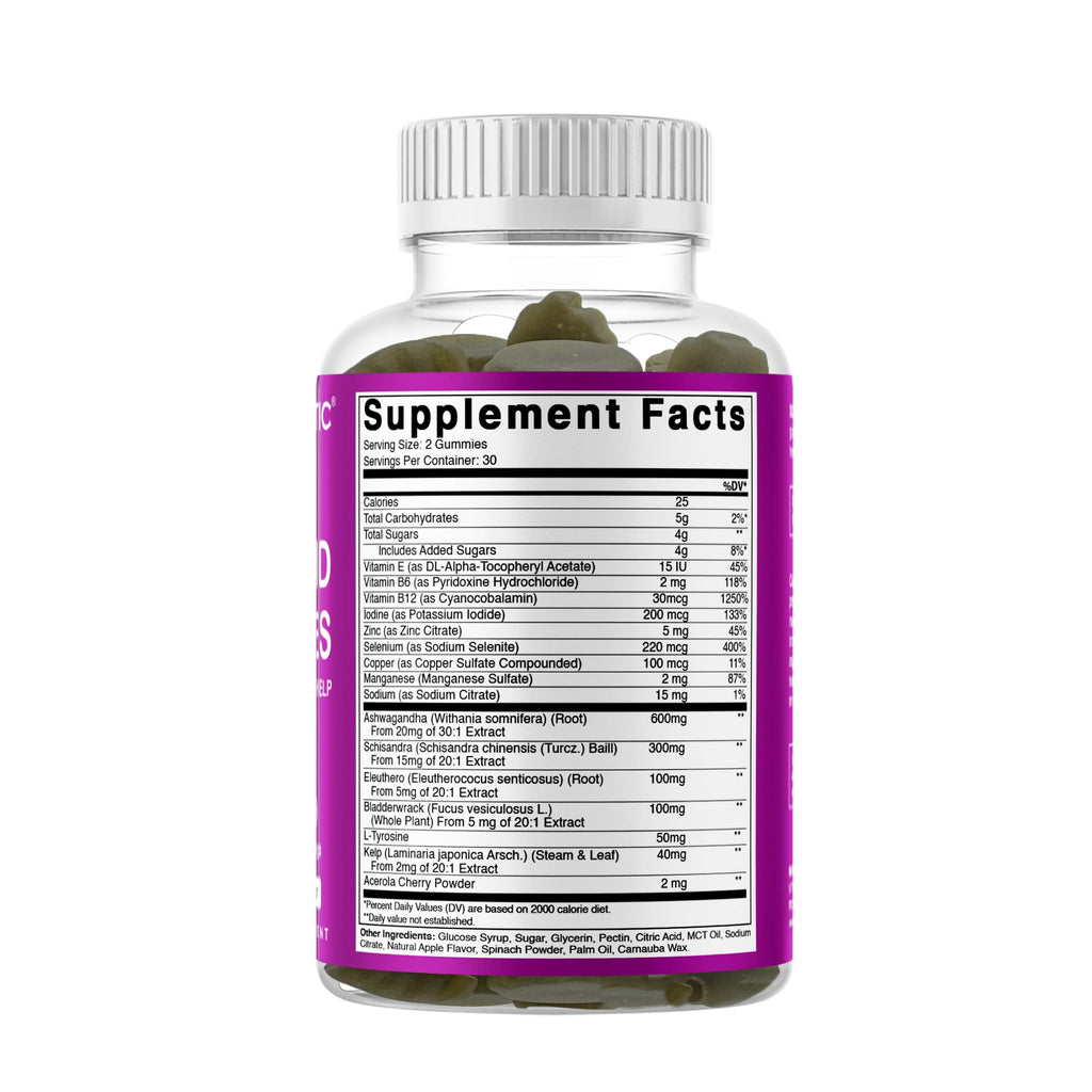Thyroid Gummies with Iodine & Kelp, 60 Gummies O891