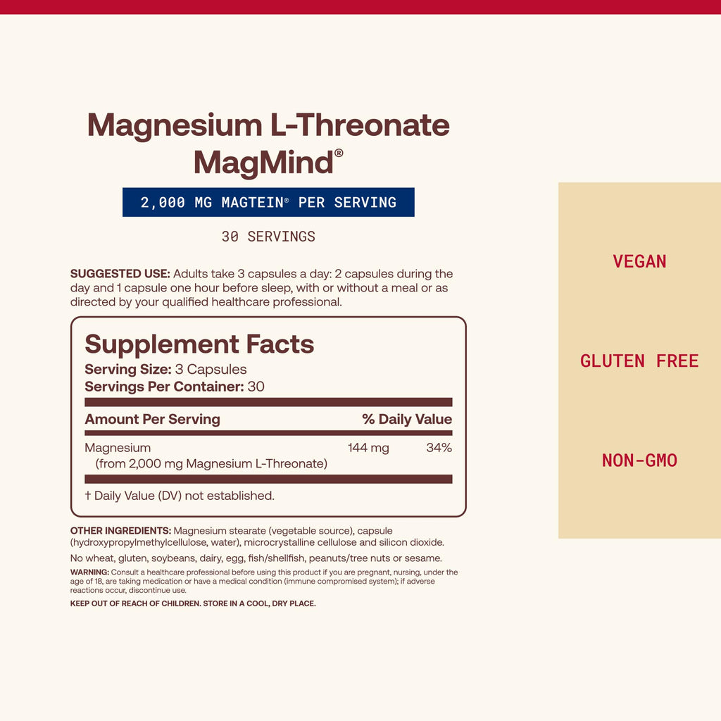Magnesium L-Threonate 90 Capsules Q88298