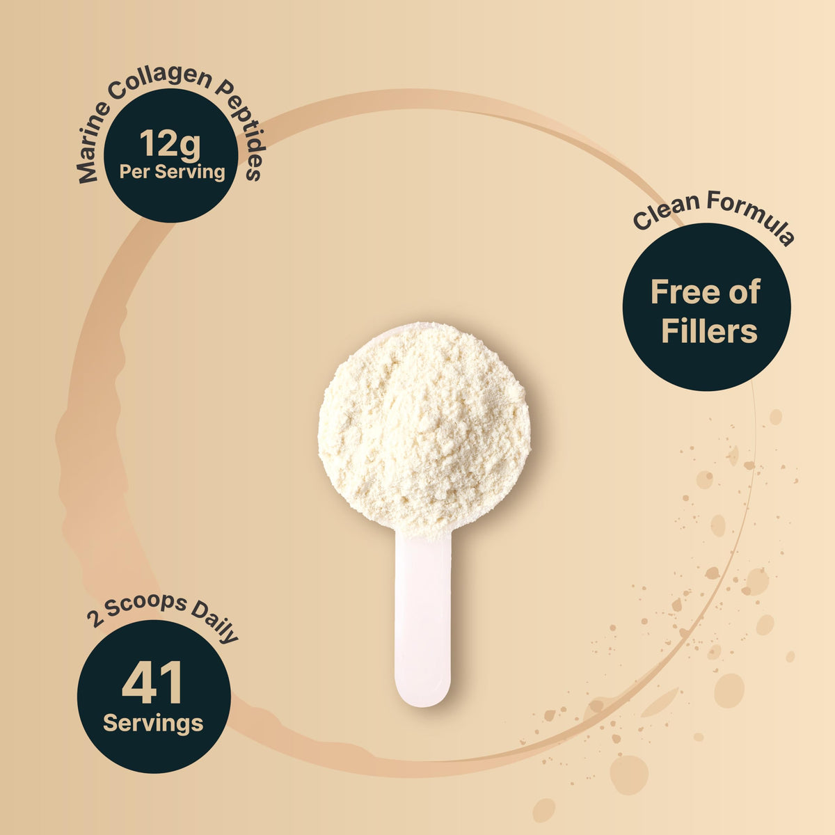Marine Collagen Powder, 500g Hydrolyzed Type I & III Peptides, Unflavored Q1569