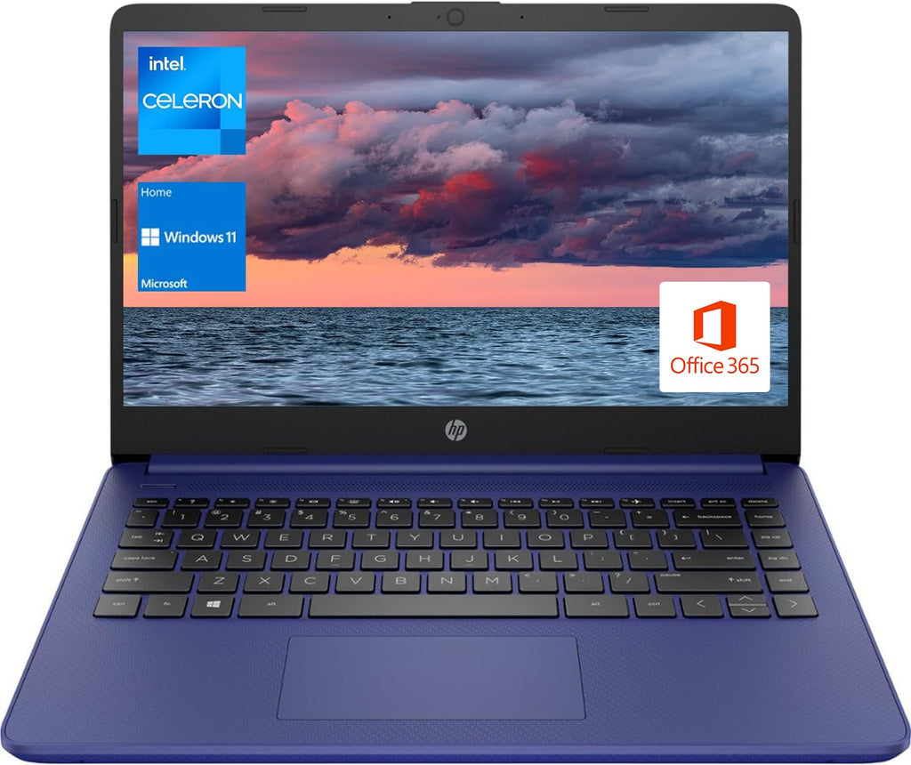 14" Portable Laptop, Intel Quad-Core, 16GB RAM, 64GB eMMC, Windows 11, Blue D337371