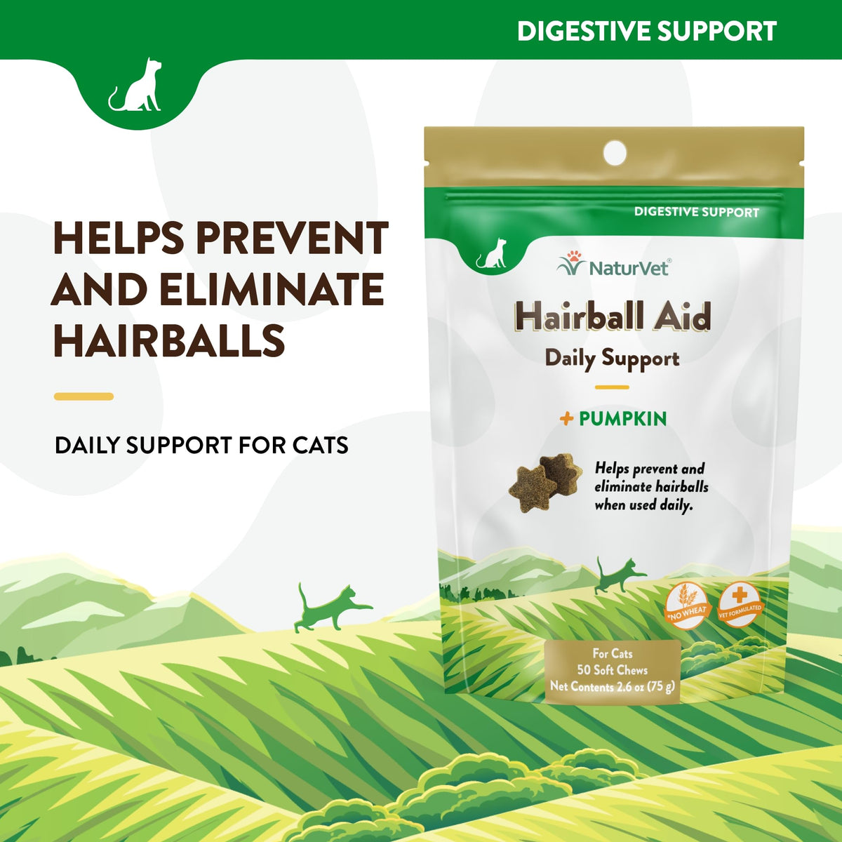 Hairball Remedy Digestive Aid Supplement 50 Soft Chews J996117