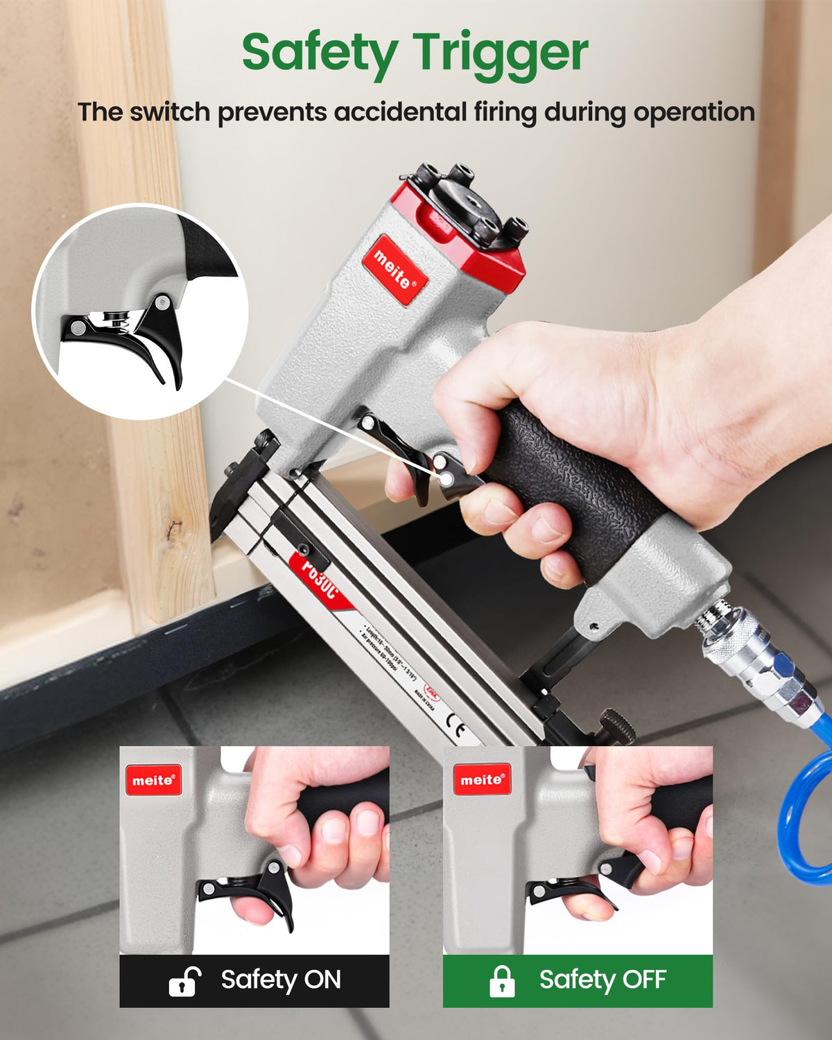 23 Gauge Pneumatic Pin Nailer M8302